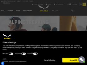 'salewa.com' screenshot