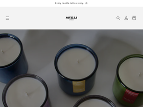 novella-candles.com homepage screenshot