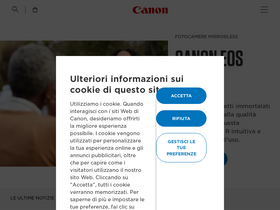 'canon.it' screenshot