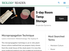 'biologyreader.com' screenshot
