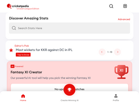 'cricketpedia.in' screenshot