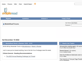 'mobileread.com' screenshot