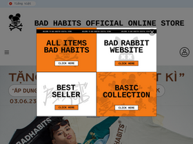 'badhabitsstore.vn' screenshot