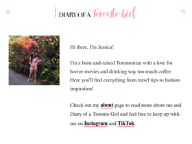 'diaryofatorontogirl.com' screenshot