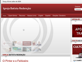 'igrejaredencao.org.br' screenshot