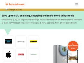 'entertainment.com.au' screenshot