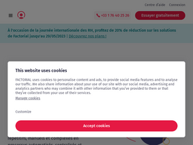 'factorial.fr' screenshot