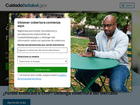 'cuidadodesalud.gov' screenshot