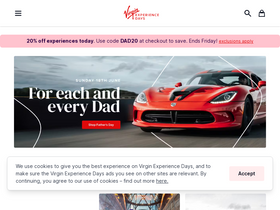 'virginexperiencedays.co.uk' screenshot