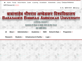 'bbau.ac.in' screenshot