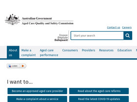 'learning.agedcarequality.gov.au' screenshot