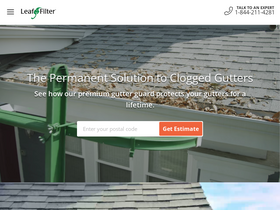 'leaffilter.ca' screenshot
