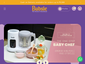 BUBSIE homepage screenshot