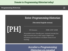 'programminghistorian.org' screenshot