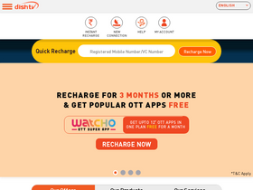 'dishtv.in' screenshot