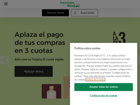 'financieraelcorteingles.es' screenshot