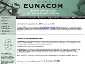 'eunacom.cl' screenshot