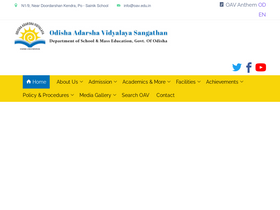 'oav.edu.in' screenshot