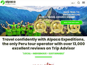 'alpacaexpeditions.com' screenshot