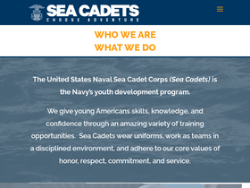 'seacadets.org' screenshot