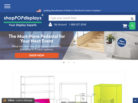 'shoppopdisplays.com' screenshot