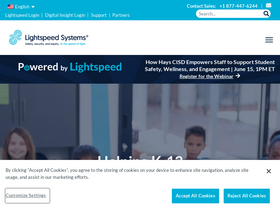 'lightspeedsystems.com' screenshot
