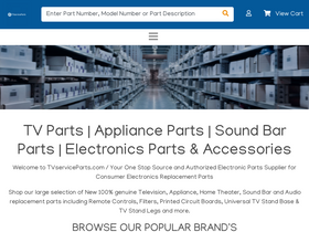 'tvserviceparts.com' screenshot
