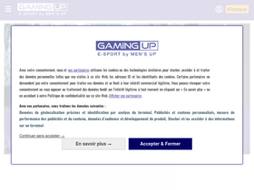 'gamingup.fr' screenshot