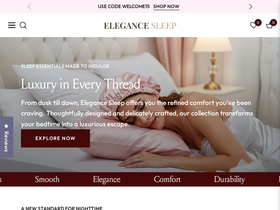 elegancesleep.com homepage screenshot