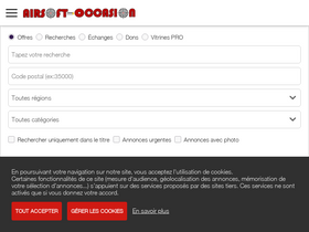 'airsoft-occasion.fr' screenshot