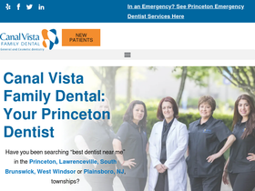 'canalvistafamilydental.com' screenshot