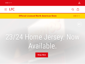 'anfieldshop.com' screenshot