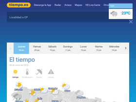 'tiempo.es' screenshot