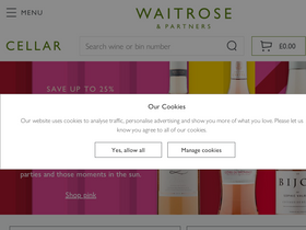 'waitrosecellar.com' screenshot