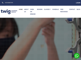 Twig Learning Center - Chemistry Tuition Singapore — Website preview
