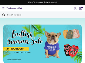 thepamperedpet.com.au homepage screenshot