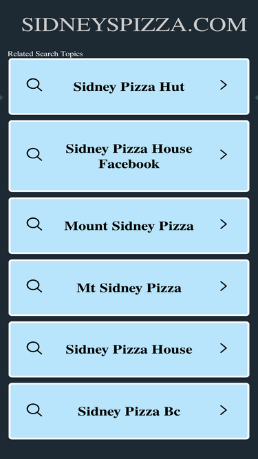 sidneyspizza.com