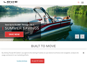 'loweboats.com' screenshot