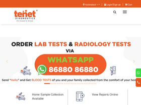 'tenetdiagnostics.in' screenshot