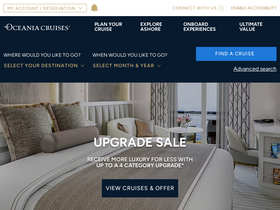 'oceaniacruises.com' screenshot
