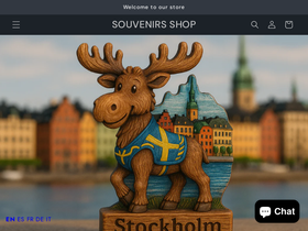 Souvenirs homepage screenshot