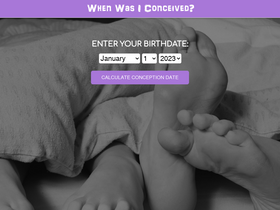 'whenwasiconceived.com' screenshot