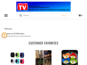 'asseenontvwebstore.com' screenshot