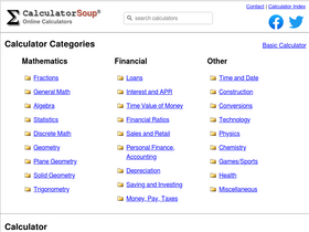 'calculatorsoup.com' screenshot