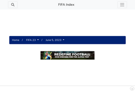 'fifaindex.com' screenshot