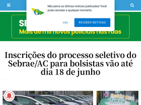 'agazetadoacre.com' screenshot