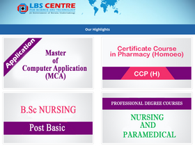 'lbscentre.in' screenshot