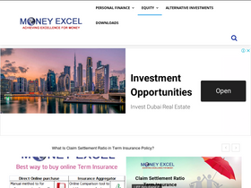 'moneyexcel.com' screenshot