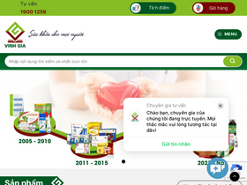 'duocphamvinhgia.vn' screenshot