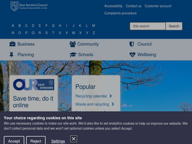 'east-ayrshire.gov.uk' screenshot